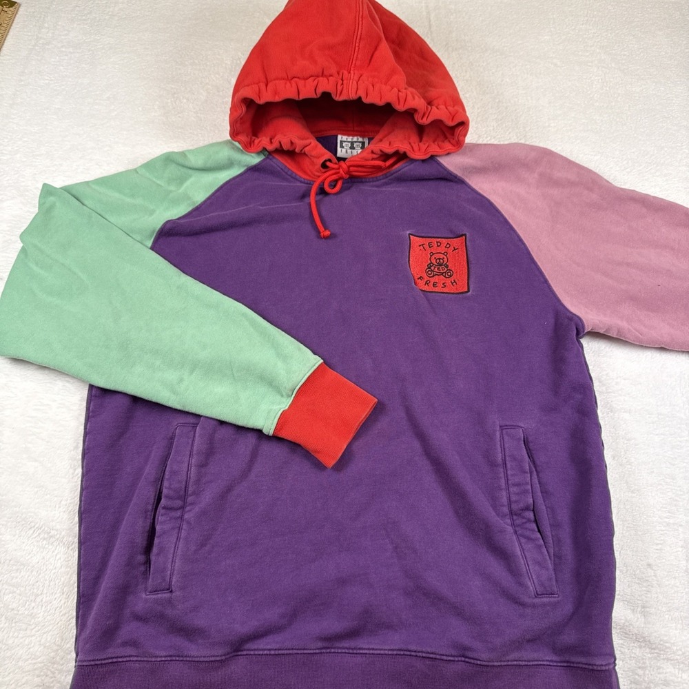 Teddy Fresh OG Color Block Hoodie Unisex Size Large